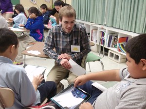 Kevin Tutoring Students, De La Salle School, Browning MT